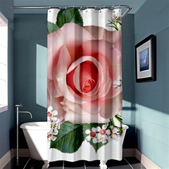 Roses Flowers Wax Flowers Shower Curtain 36  X 72  (stall)  by Pakrebo