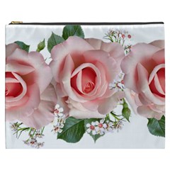 Roses Flowers Wax Flowers Cosmetic Bag (xxxl) by Pakrebo