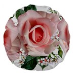 Roses Flowers Wax Flowers Large 18  Premium Round Cushions Front