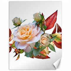 Autumn Leaves Roses Flowers Garden Canvas 18  X 24  by Pakrebo