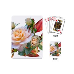 Autumn Leaves Roses Flowers Garden Playing Cards Single Design (mini) by Pakrebo