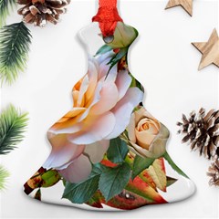 Autumn Leaves Roses Flowers Garden Christmas Tree Ornament (two Sides) by Pakrebo