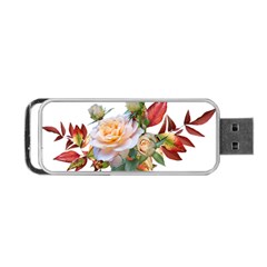 Autumn Leaves Roses Flowers Garden Portable Usb Flash (two Sides) by Pakrebo