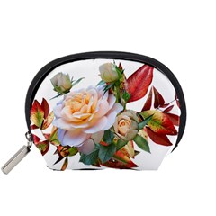 Autumn Leaves Roses Flowers Garden Accessory Pouch (small) by Pakrebo