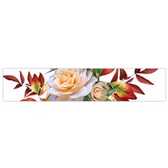 Autumn Leaves Roses Flowers Garden Small Flano Scarf