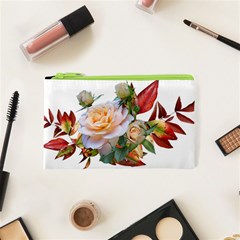 Autumn Leaves Roses Flowers Garden Cosmetic Bag (xs) by Pakrebo