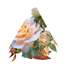 Autumn Leaves Roses Flowers Garden Wooden Puzzle Triangle