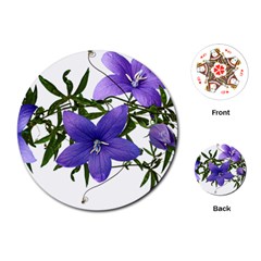 Flowers Blue Campanula Arrangement Playing Cards Single Design (round)