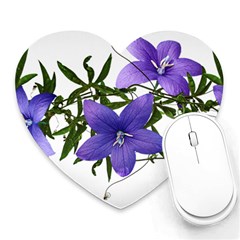 Flowers Blue Campanula Arrangement Heart Mousepads by Pakrebo