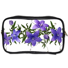 Flowers Blue Campanula Arrangement Toiletries Bag (one Side) by Pakrebo