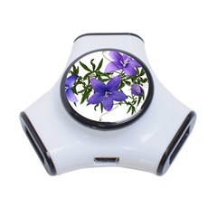 Flowers Blue Campanula Arrangement 3-port Usb Hub by Pakrebo