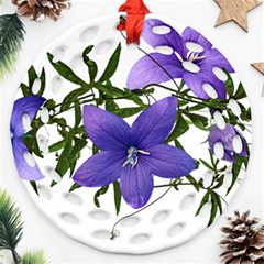 Flowers Blue Campanula Arrangement Ornament (round Filigree)