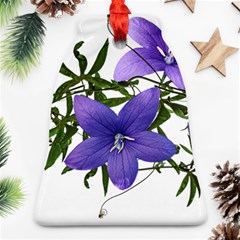 Flowers Blue Campanula Arrangement Bell Ornament (two Sides)