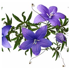 Flowers Blue Campanula Arrangement Wooden Puzzle Square by Pakrebo