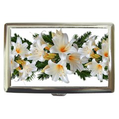 Lilies Belladonna White Flowers Cigarette Money Case by Pakrebo