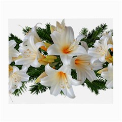 Lilies Belladonna White Flowers Small Glasses Cloth