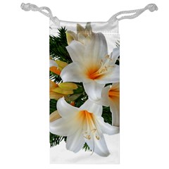 Lilies Belladonna White Flowers Jewelry Bag