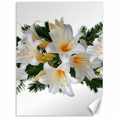 Lilies Belladonna White Flowers Canvas 36  X 48  by Pakrebo