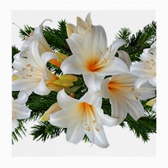 Lilies Belladonna White Flowers Medium Glasses Cloth (2 Sides) by Pakrebo