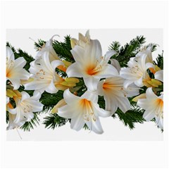 Lilies Belladonna White Flowers Large Glasses Cloth