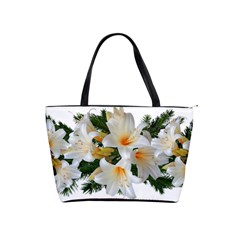 Lilies Belladonna White Flowers Classic Shoulder Handbag by Pakrebo