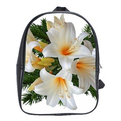 Lilies Belladonna White Flowers School Bag (large)