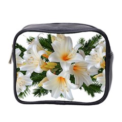 Lilies Belladonna White Flowers Mini Toiletries Bag (two Sides) by Pakrebo