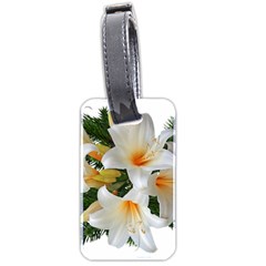 Lilies Belladonna White Flowers Luggage Tag (two Sides)