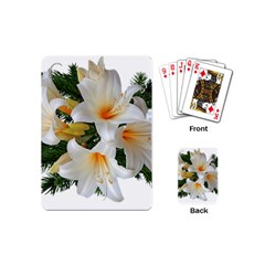 Lilies Belladonna White Flowers Playing Cards Single Design (mini)