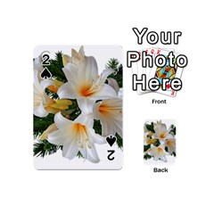 Lilies Belladonna White Flowers Playing Cards 54 Designs (mini) by Pakrebo