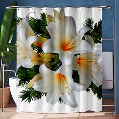 Lilies Belladonna White Flowers Shower Curtain 60  X 72  (medium) 