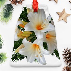 Lilies Belladonna White Flowers Ornament (bell) by Pakrebo