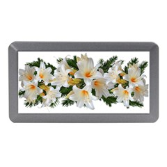 Lilies Belladonna White Flowers Memory Card Reader (mini) by Pakrebo