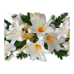 Lilies Belladonna White Flowers Double Sided Flano Blanket (mini)  by Pakrebo