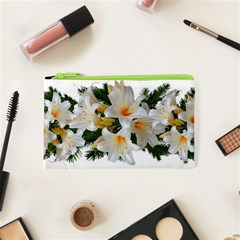 Lilies Belladonna White Flowers Cosmetic Bag (xs) by Pakrebo