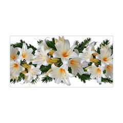 Lilies Belladonna White Flowers Yoga Headband