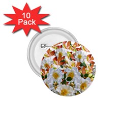 Flowers Roses Leaves Autumn 1 75  Buttons (10 Pack)