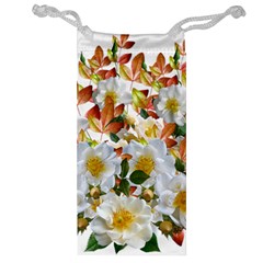 Flowers Roses Leaves Autumn Jewelry Bag by Pakrebo