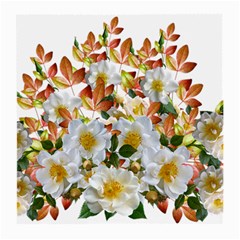 Flowers Roses Leaves Autumn Medium Glasses Cloth (2 Sides)