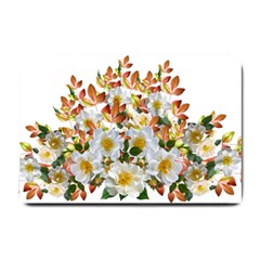 Flowers Roses Leaves Autumn Small Doormat 