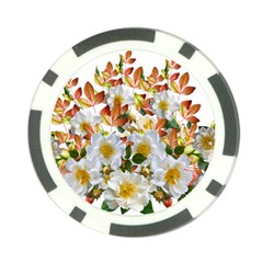 Flowers Roses Leaves Autumn Poker Chip Card Guard by Pakrebo