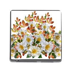 Flowers Roses Leaves Autumn Memory Card Reader (square 5 Slot) by Pakrebo