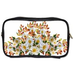 Flowers Roses Leaves Autumn Toiletries Bag (one Side) by Pakrebo