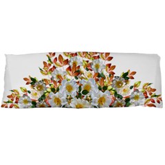 Flowers Roses Leaves Autumn Body Pillow Case (dakimakura) by Pakrebo