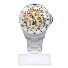 Flowers Roses Leaves Autumn Plastic Nurses Watch