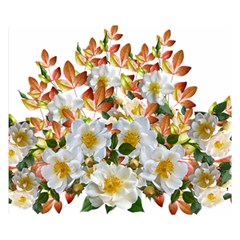 Flowers Roses Leaves Autumn Double Sided Flano Blanket (small) 