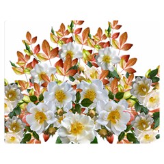 Flowers Roses Leaves Autumn Double Sided Flano Blanket (medium) 