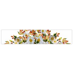 Flowers Roses Leaves Autumn Small Flano Scarf