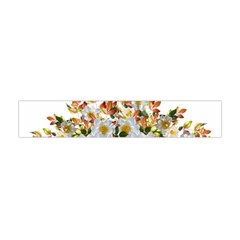 Flowers Roses Leaves Autumn Flano Scarf (mini)