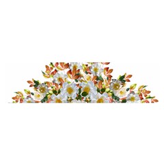 Flowers Roses Leaves Autumn Satin Scarf (oblong) by Pakrebo